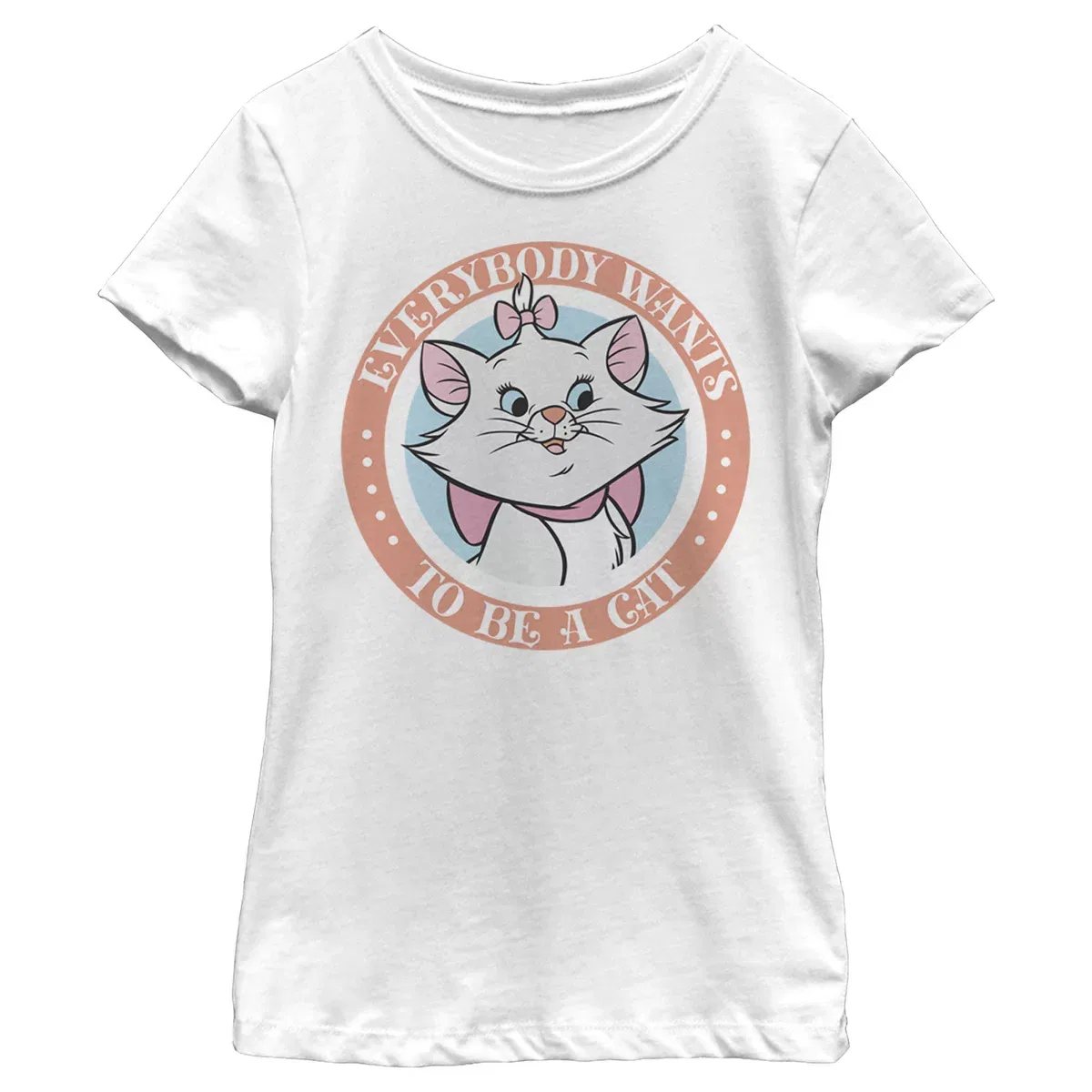 Детская футболка с принтом Everybody Wants To Be A Cat Disney White