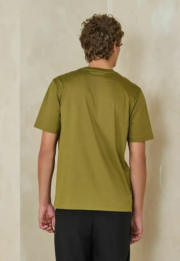 Футболка хлопковая Basic T-shirt Next, green, зеленый — фото 3