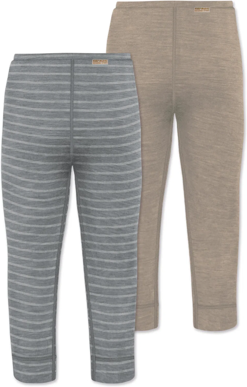 Комплект из 2 штанов для малышей из мериносовой шерсти Tutira Normani Outdoor Sports, серый — фото 2