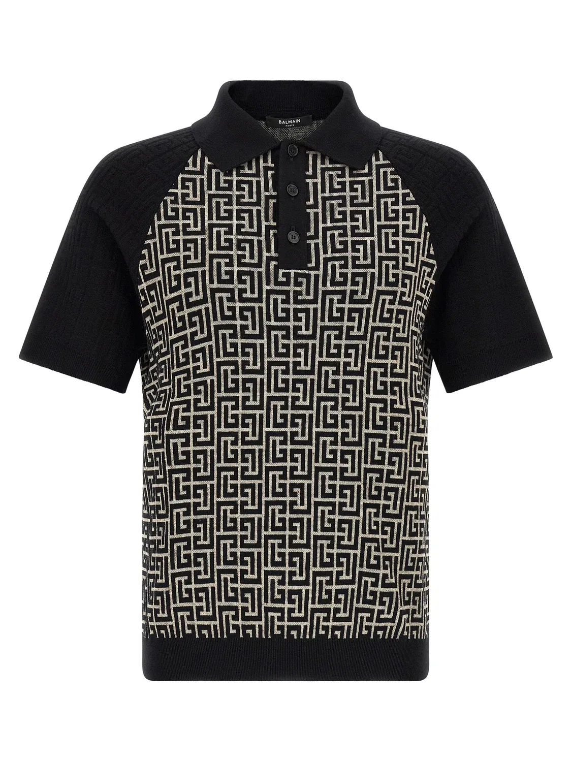 Поло с монограммой PB BALMAIN, белый