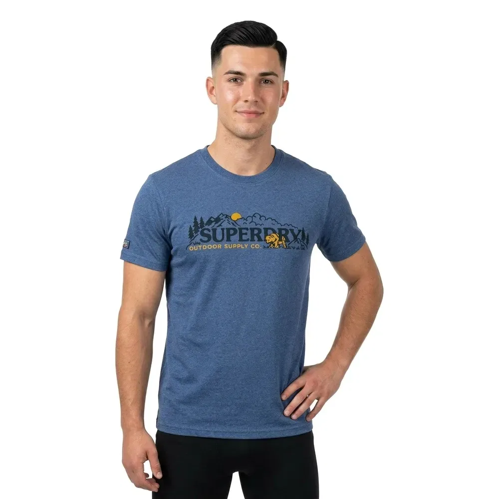 Футболка Superdry Outdoor Scene Relaxed Fit, синий — фото 3