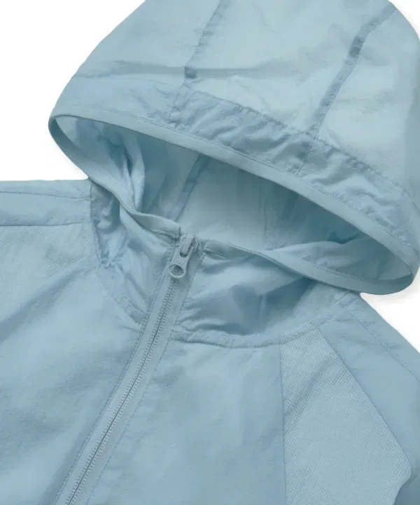 Ветровка детская с логотипом, Kids Tag Light Windbreaker Brownbreath Kids, светло-голубой — фото 4