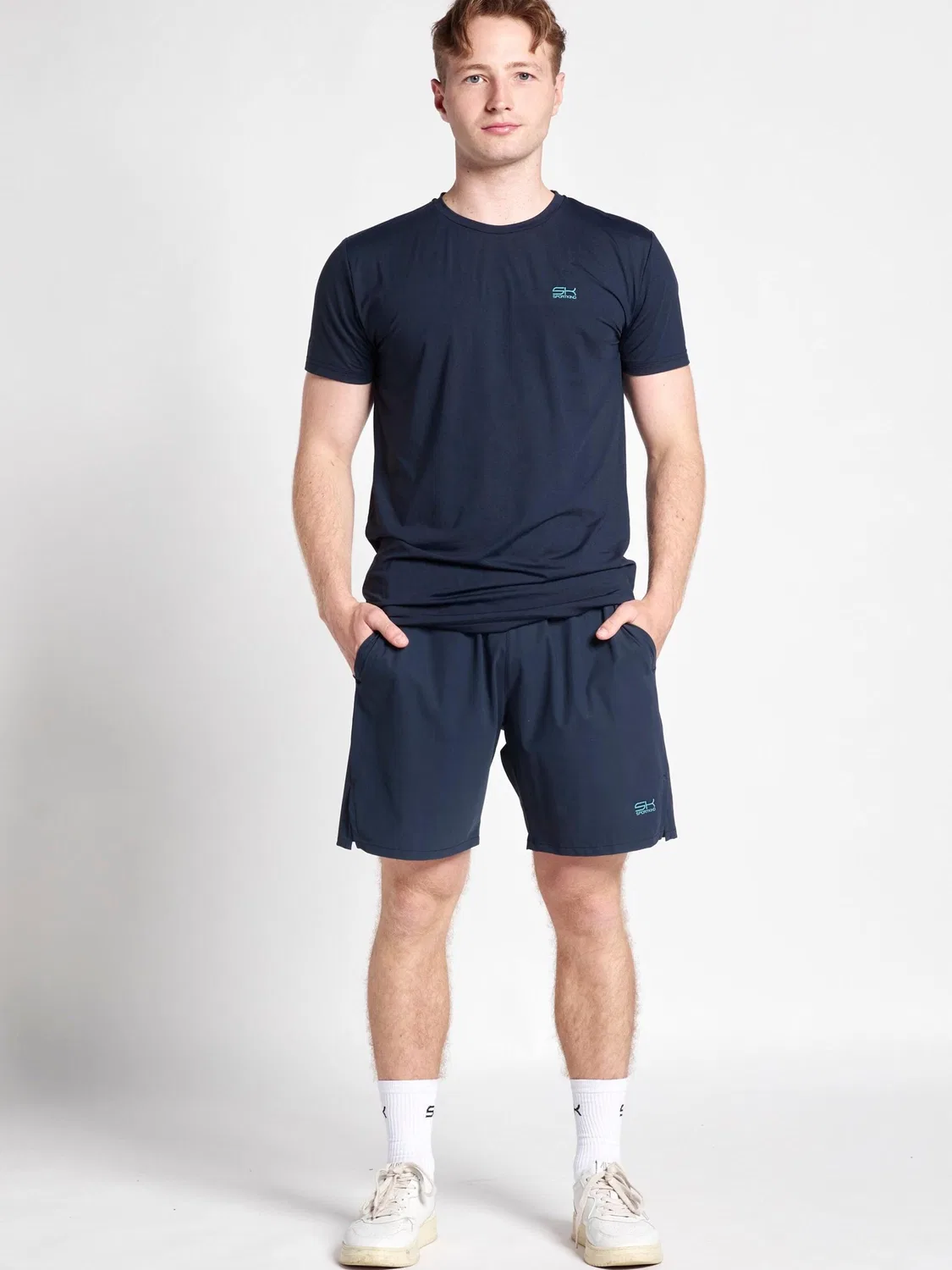Спортивные шорты Sportkind Regular Workout Pants Performance Shorts темно-синего цвета — фото 2