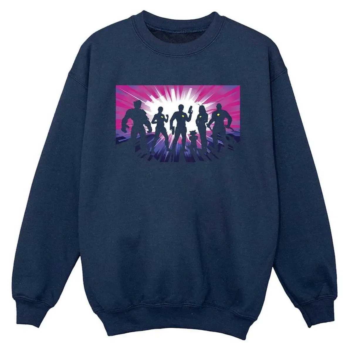 Детский свитшот с вырезом Silhouette Guardians Of The Galaxy Volume 3, Navy