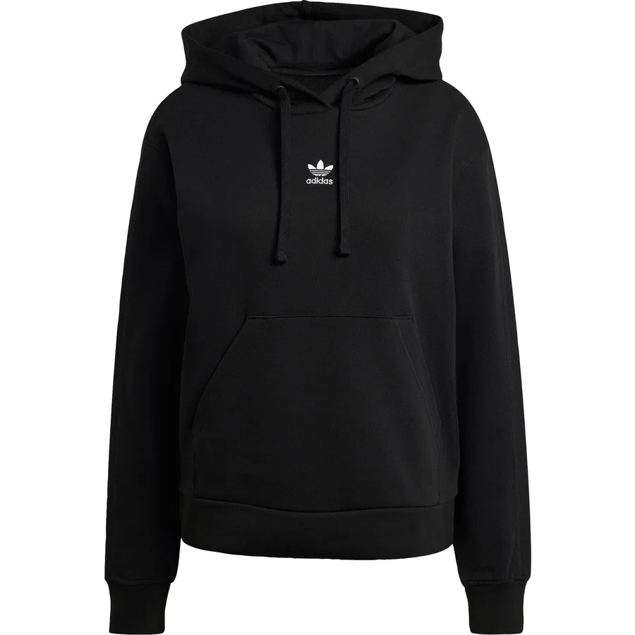 Худи с капюшоном из футера Essentials French Terry Regular, adidas, Черный — фото 3