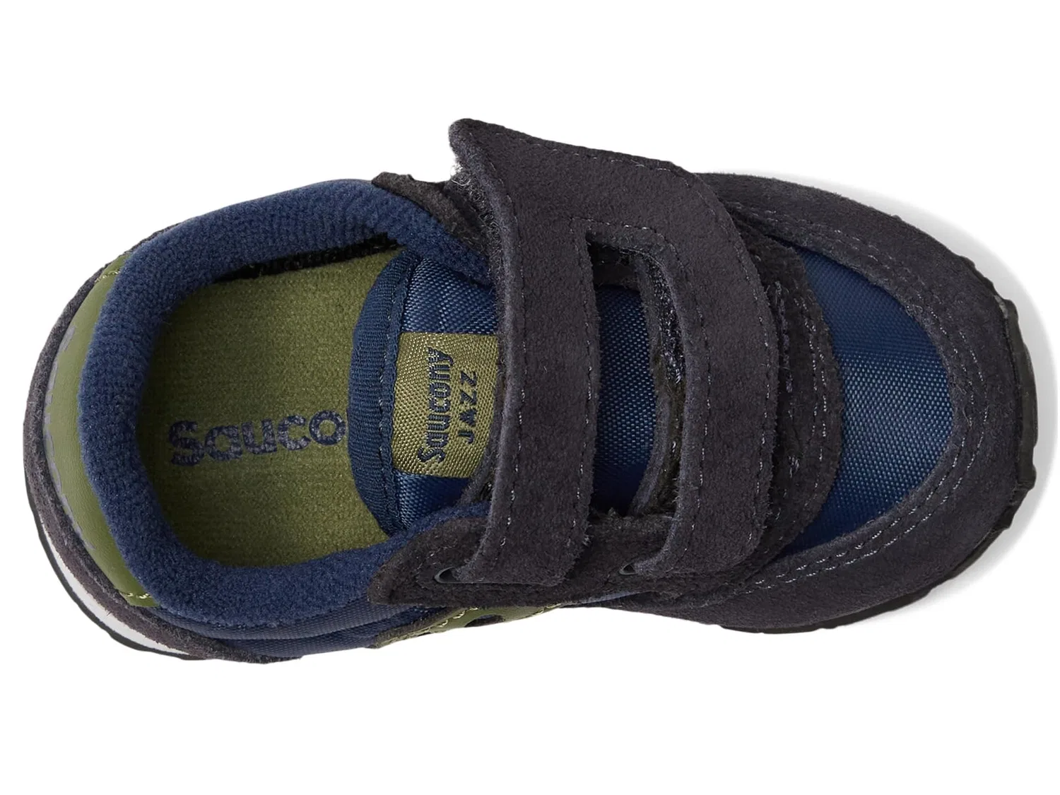 Детские кроссовки с липучкой Jazz Hook & Loop Sneaker Saucony, Navy Blue Olive — фото 2