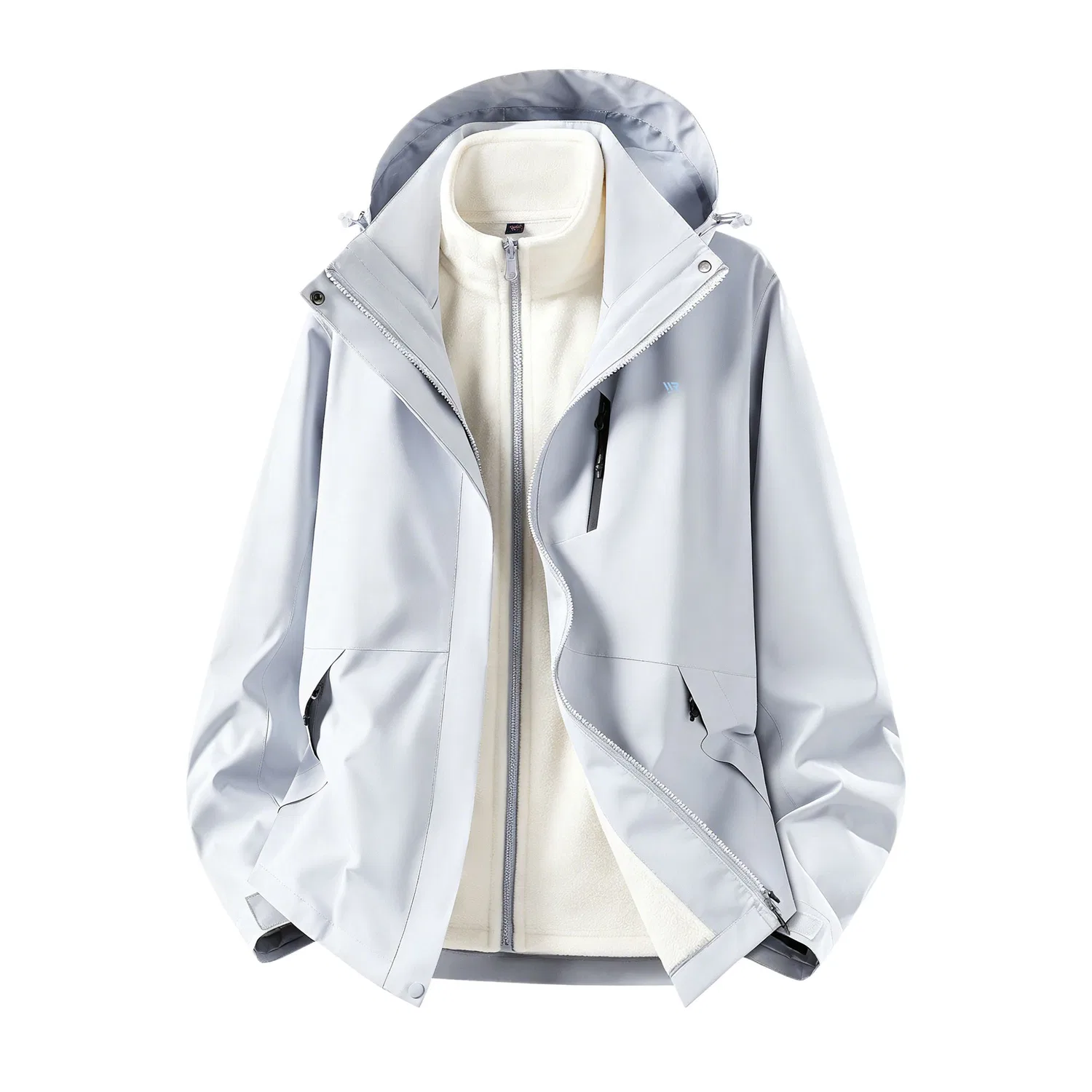 Детский ветрозащитный худи с капюшоном и съемными элементами Windbreaker Jackets Unisex Hooded Detachable Moderate Straight Fit WARRIOR — фото 4
