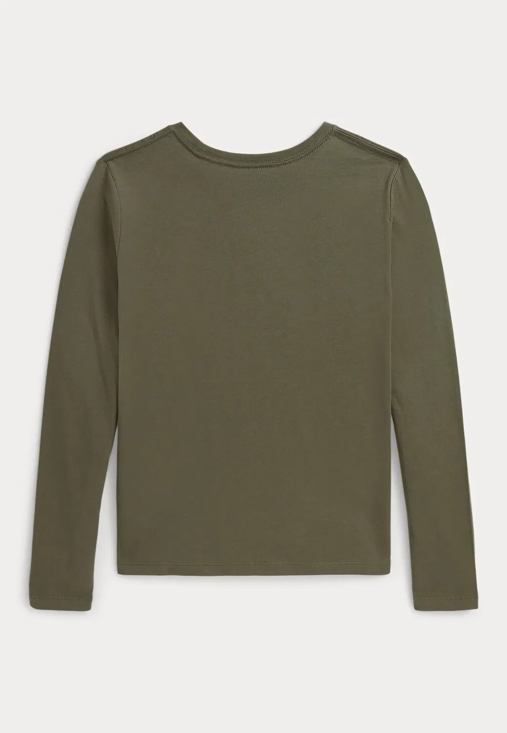 Футболка с длинным рукавом из хлопкового трикотажа, размер 7-14 лет Polo Ralph Lauren, Cruise Olive — фото 2