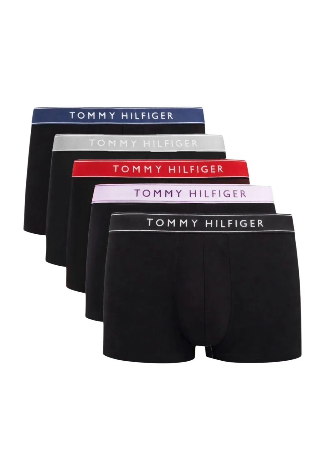 Мужские трусы-боксеры хлопковые 5P TRUNK WB Tommy Hilfiger, Black