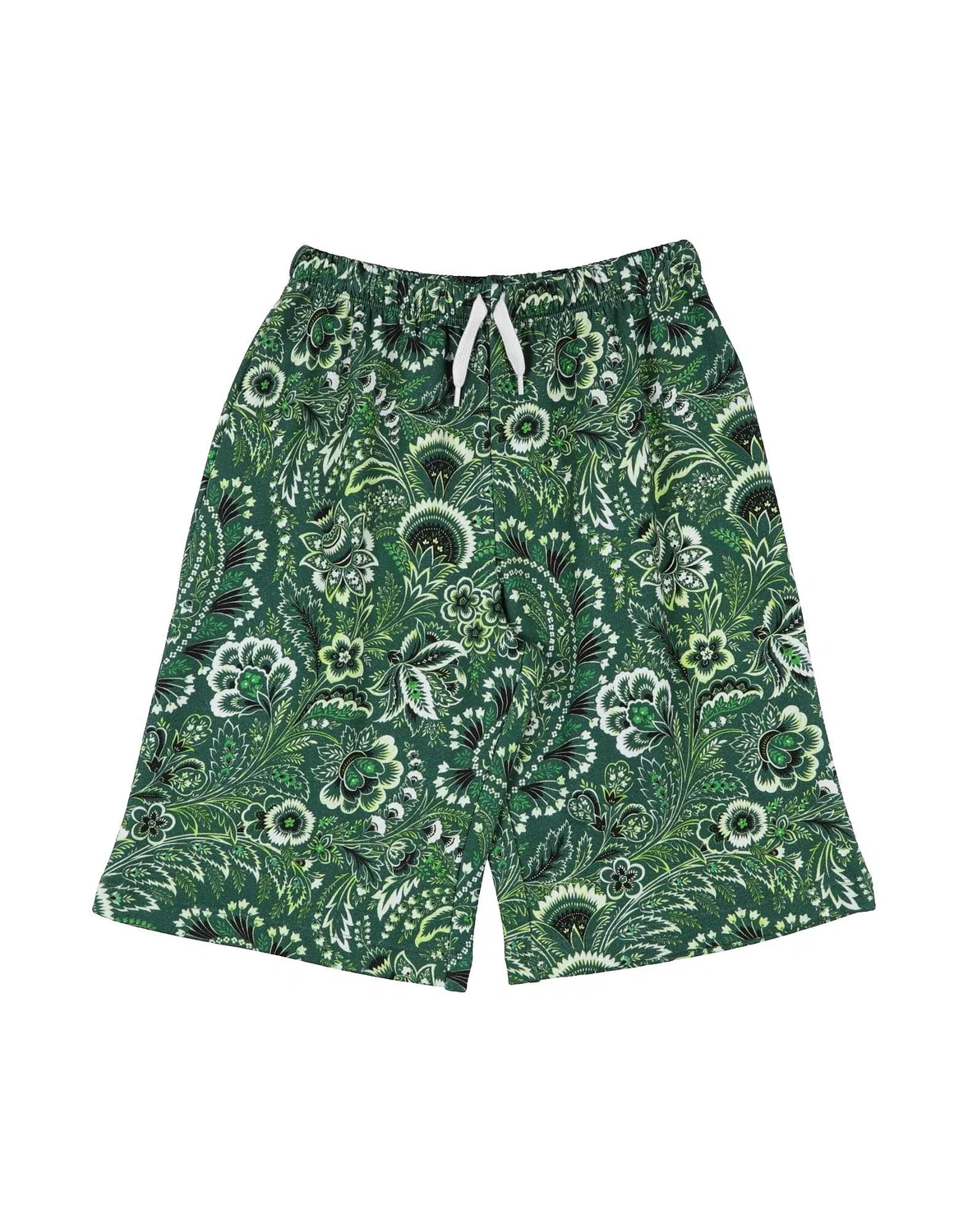 Детские шорты для девочек с цветочным принтом Etro, Emerald Green