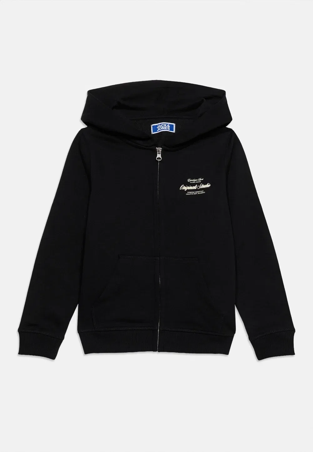 Толстовка на молнии с капюшоном и опечаткой Jornorrebro Jack & Jones Junior, Black — фото 3