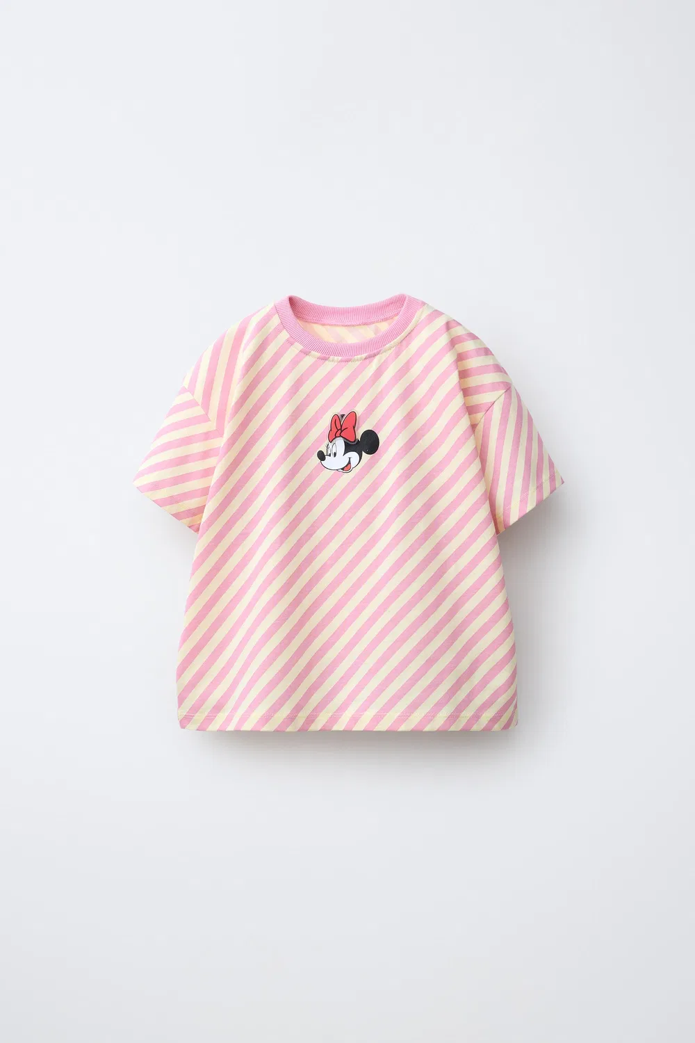 Полосатая футболка с резиновой нашивкой Минни Маус Disney ZARA, Striped