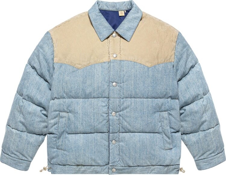 

Пуховик CLOT x Levi's Reversible Denim Puffer 'Blue', синий