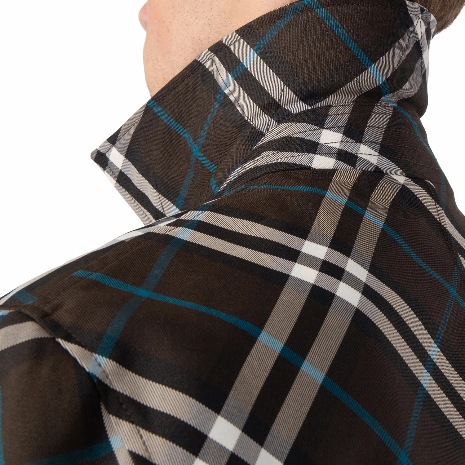 Пальто-автокуртка средней длины с клетчатым принтом Burberry, Snug Ip Check — фото 2