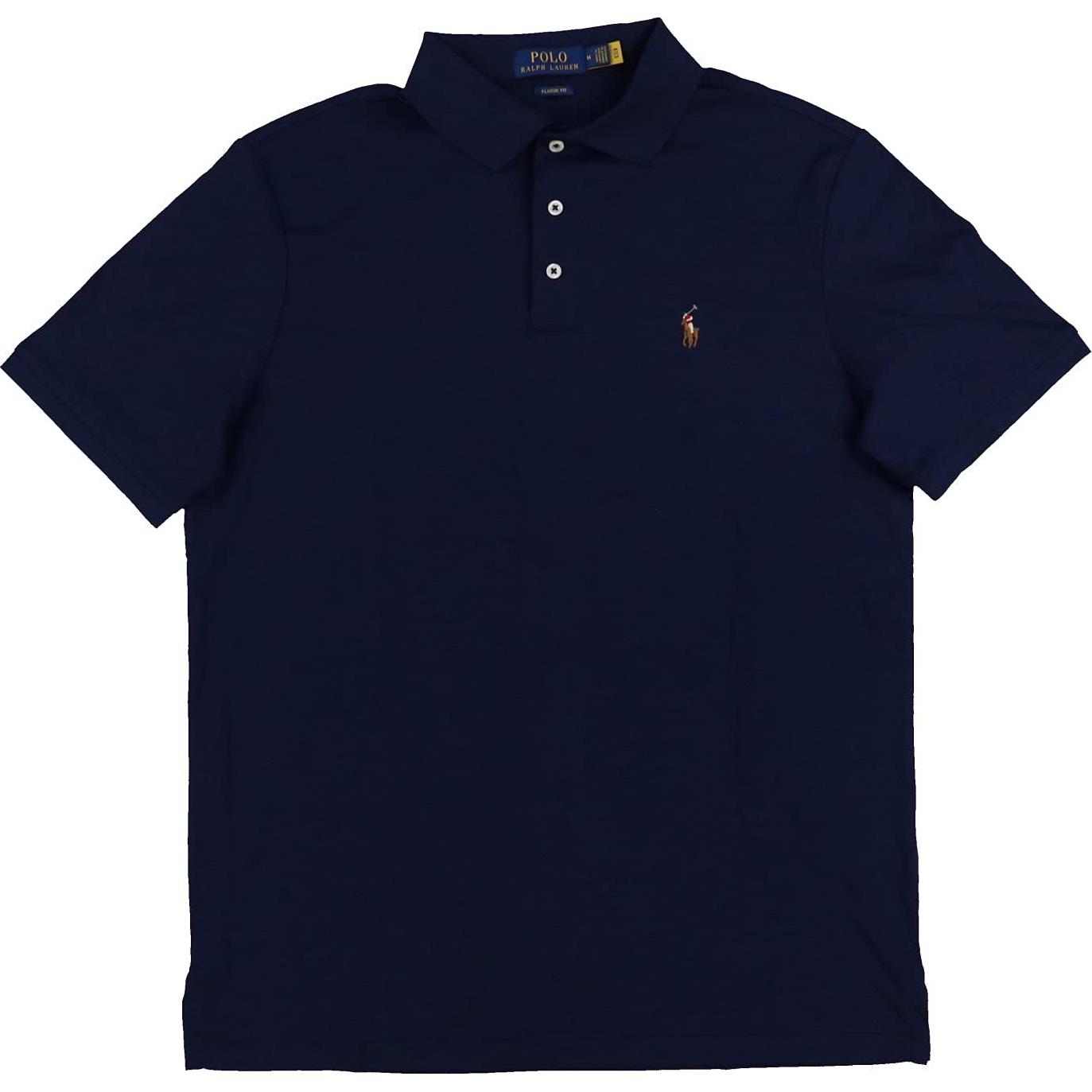 Футболка поло мужская морская синяя Polo Ralph Lauren — фото 2