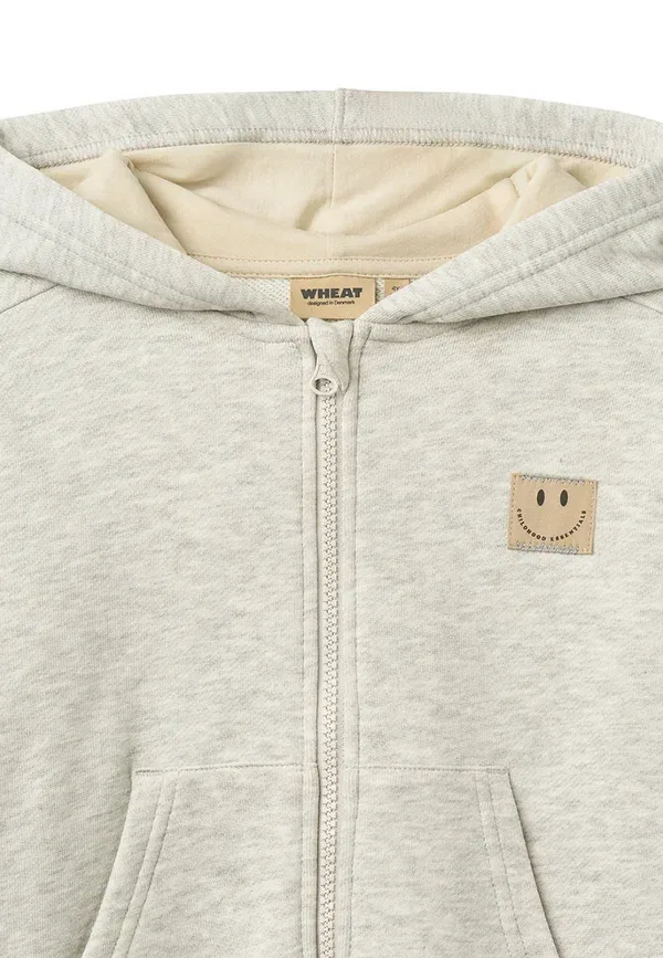 Худи с капюшоном на молнии, утепленное, Zip-up sweatshirt Wheat, Light Melange Grey, серый — фото 3