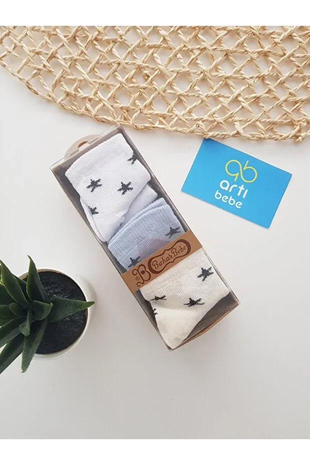 Детские носки для новорожденных хлопковые с принтом Starry Baby Socks Artıbebe, Blue