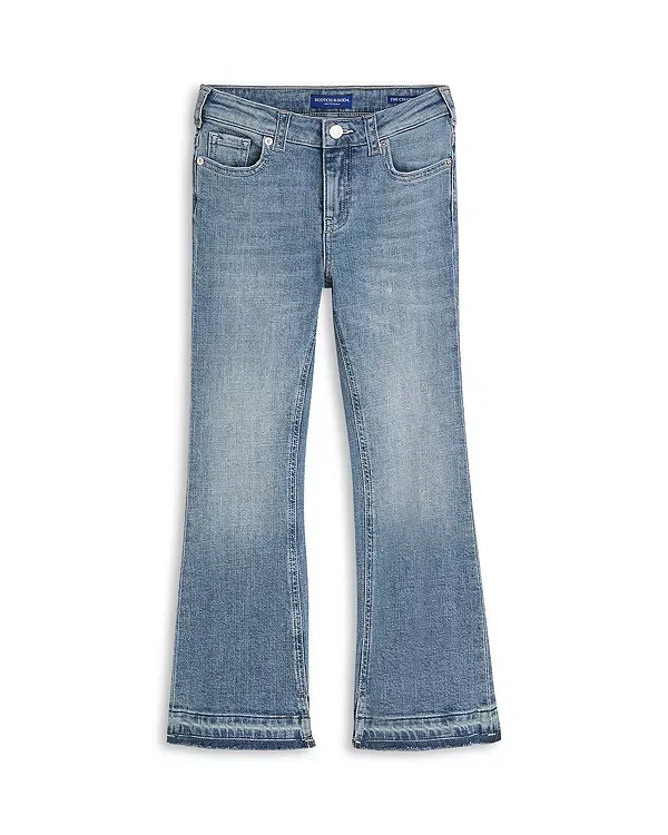 Детские джинсы для девочек с расклешенным силуэтом Scotch & Soda, темно-синий