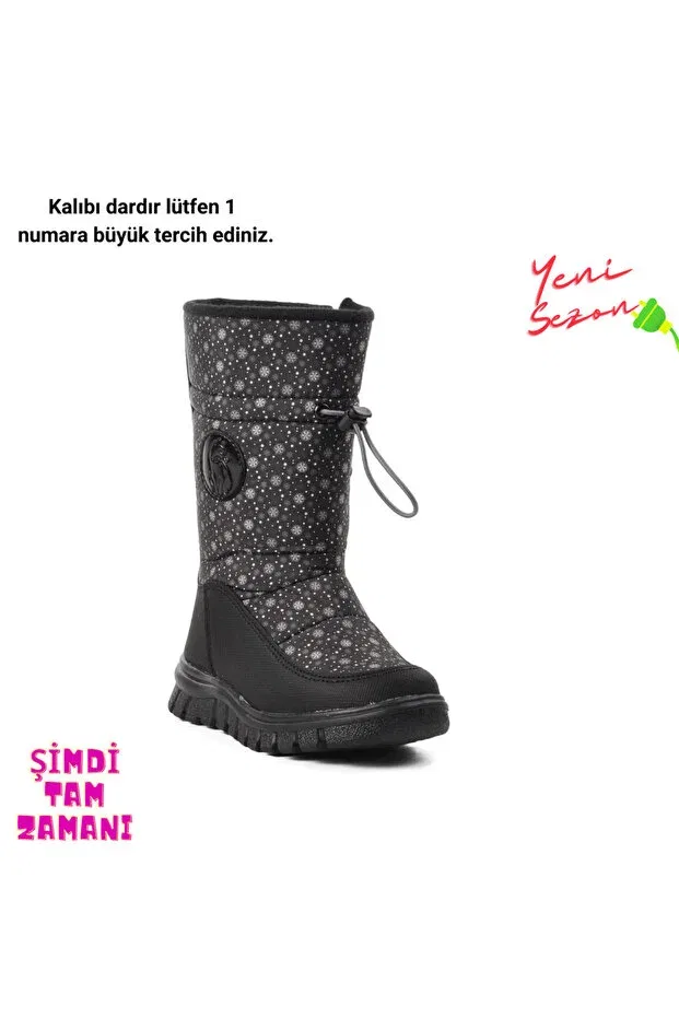 Детские снежные ботинки с флисовой подкладкой Cool, Black