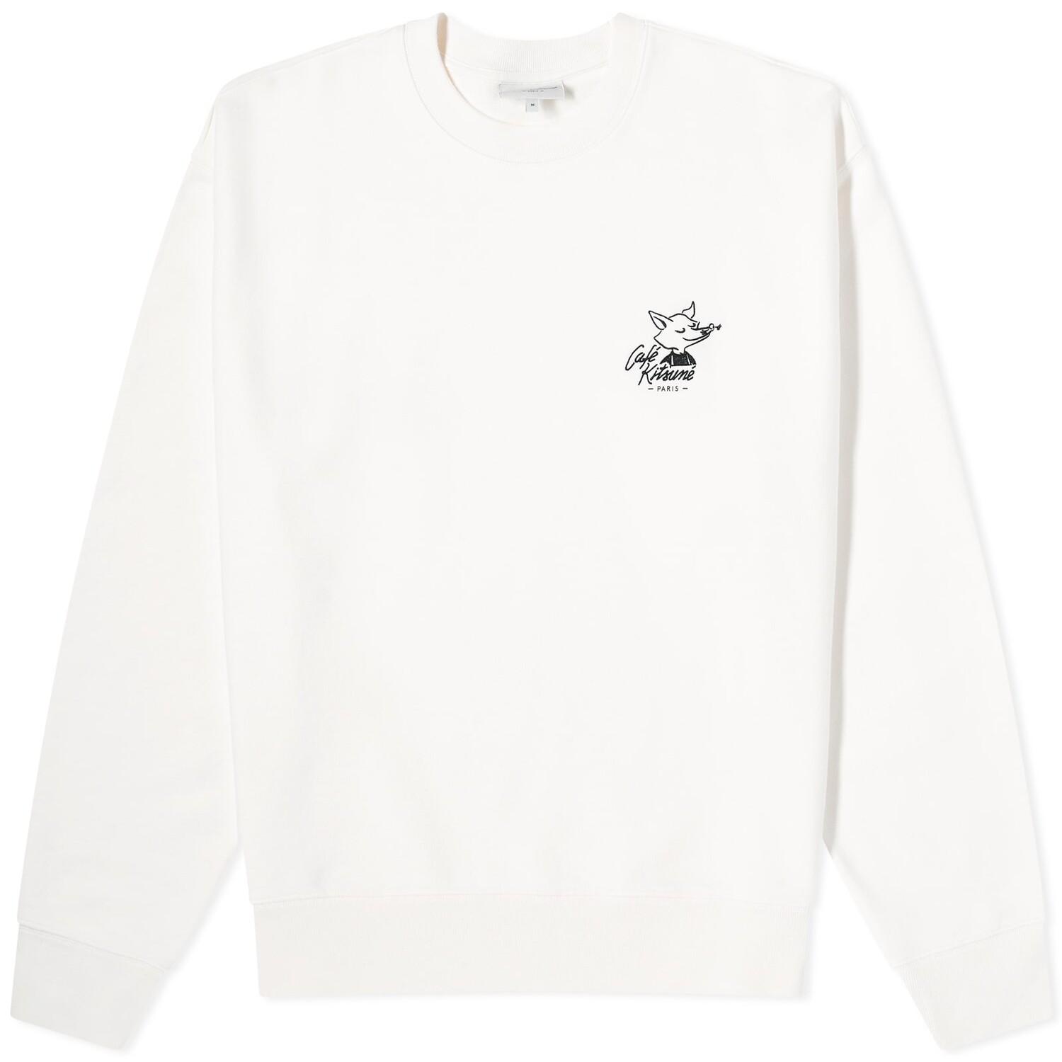 

Свитшот Café Kitsune Fox Relax, белый