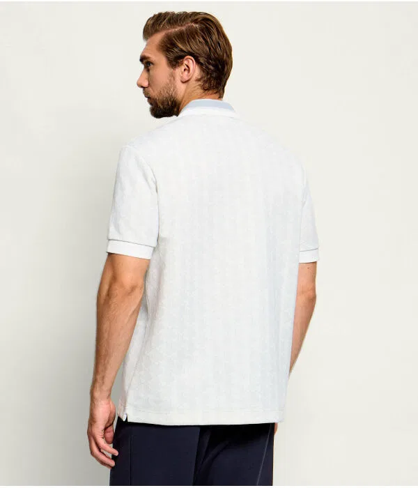 Поло Lacoste мужское с коротким рукавом, Regular Fit, белый — фото 3