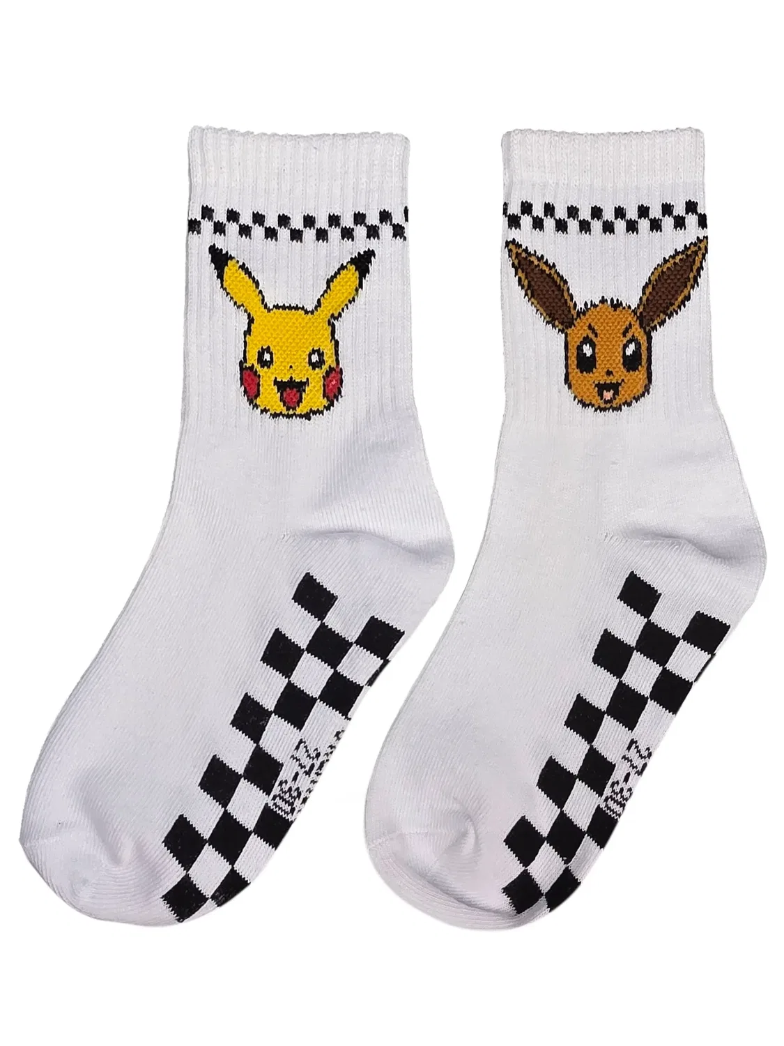Носки с принтом покемонов 2 пары Pikachu & Evoli Pokemon, белый — фото 2