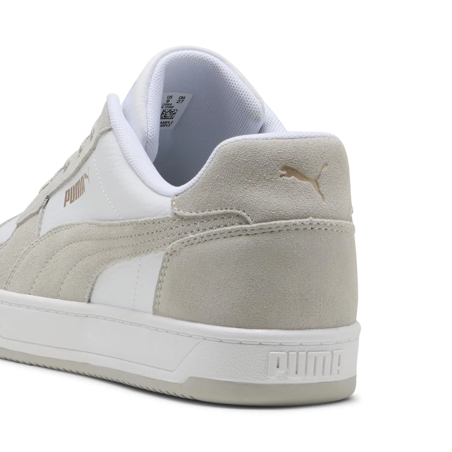 Детские кроссовки для мальчиков с закрытым носком Caven 2.0 PUMA, Cool White Light Grey PUMA Gold — фото 3
