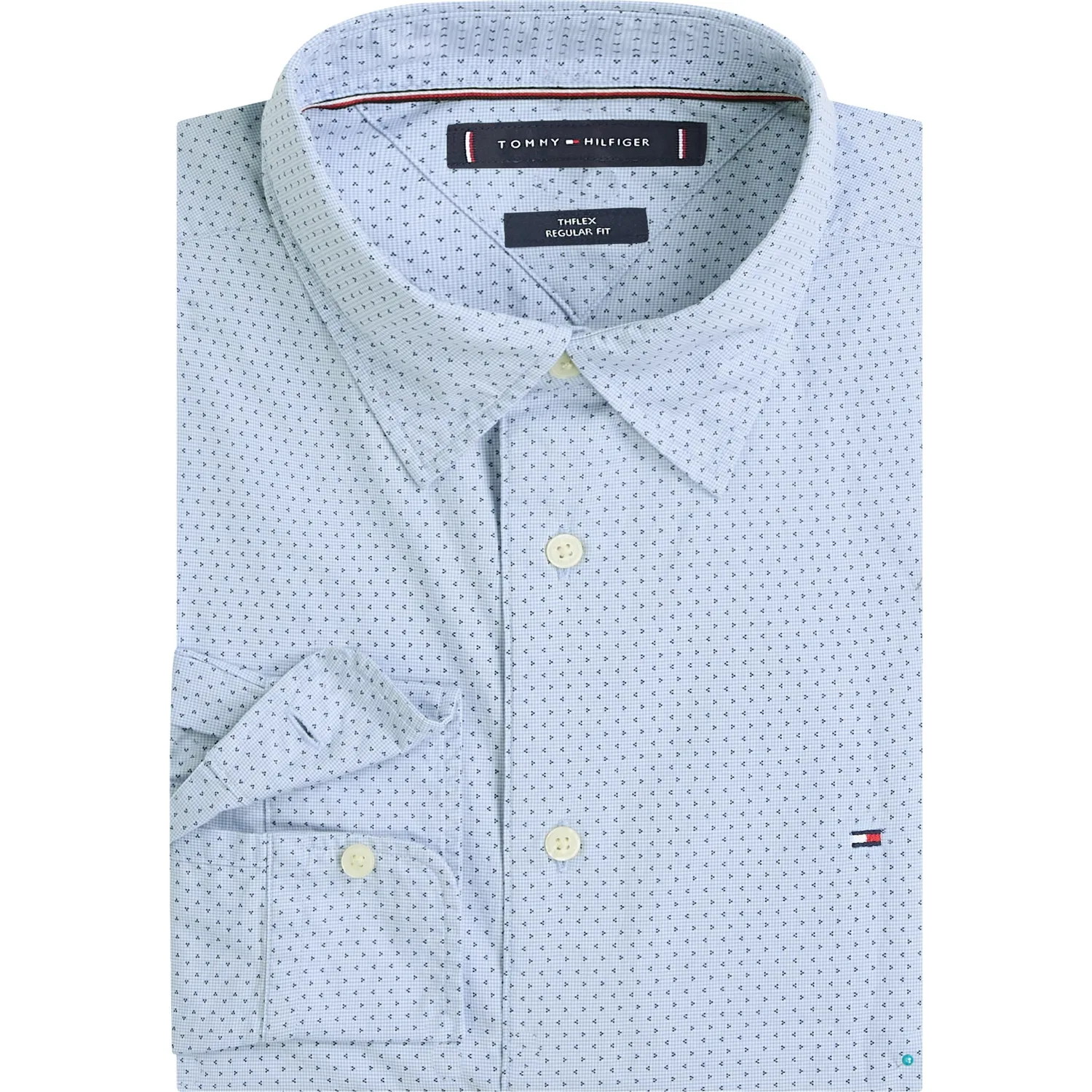 Мужская рубашка с принтом с длинным рукавом Tommy Hilfiger, Cloudy Blue — фото 4