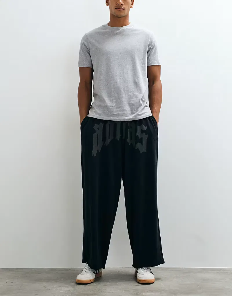 Широкие спортивные штаны Adidas Originals, черный
