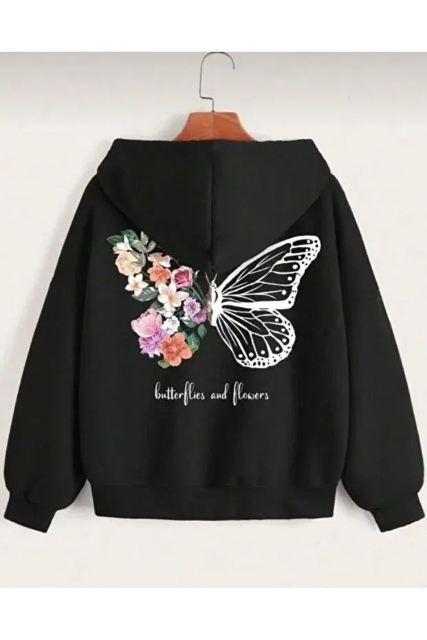 Детский кардиган для девочек с принтом Back Butterfly No Plan, Black