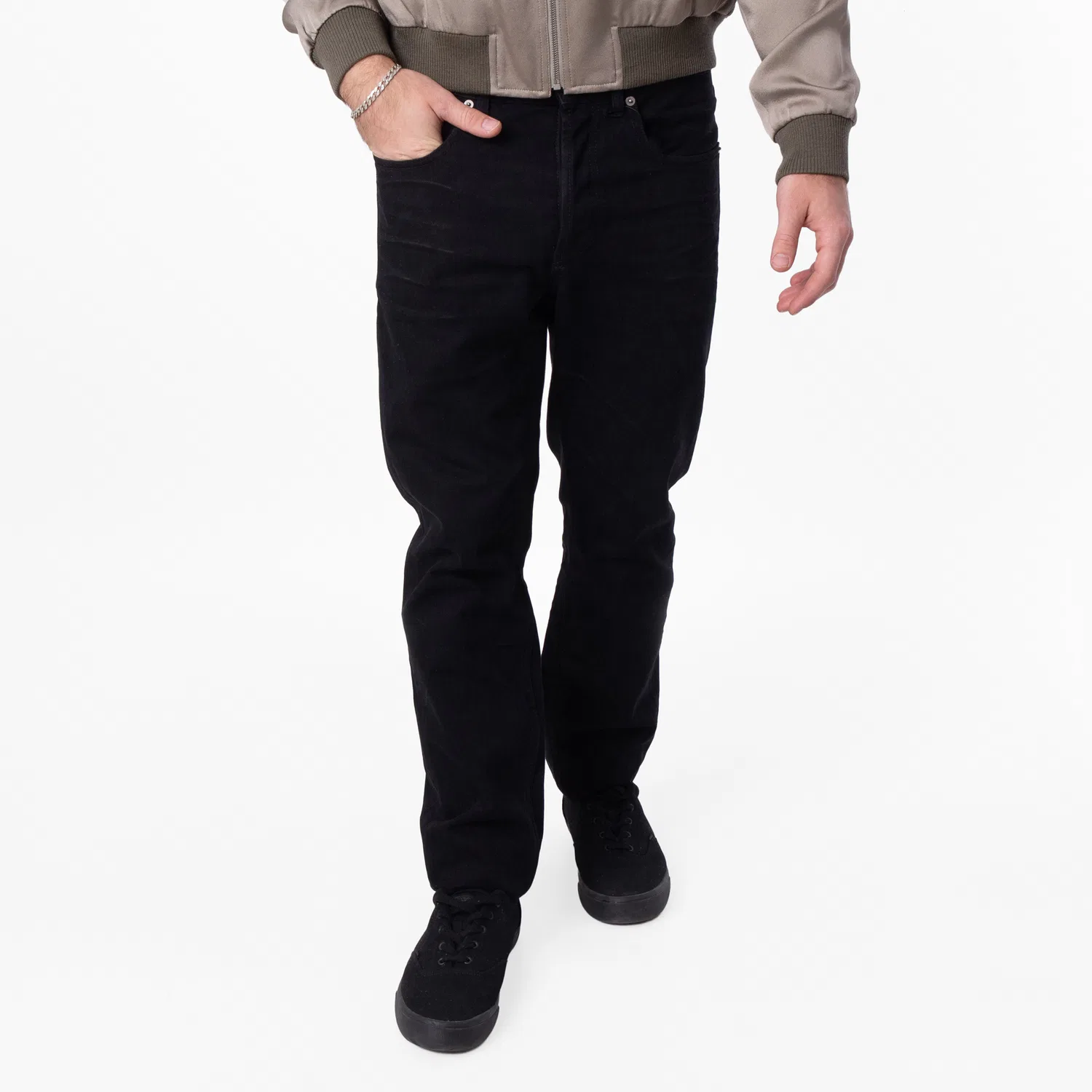 Джинсы прямого свободного кроя Men's Straight Baggy Jeans Saint Laurent, Billy Black