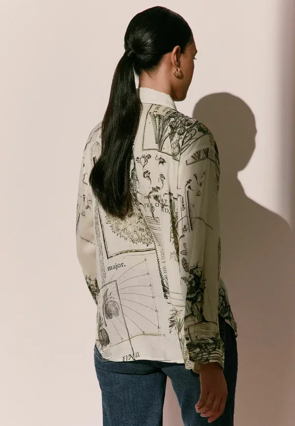 Блуза с принтом Button-down blouse Next, Kew Gardens — фото 2