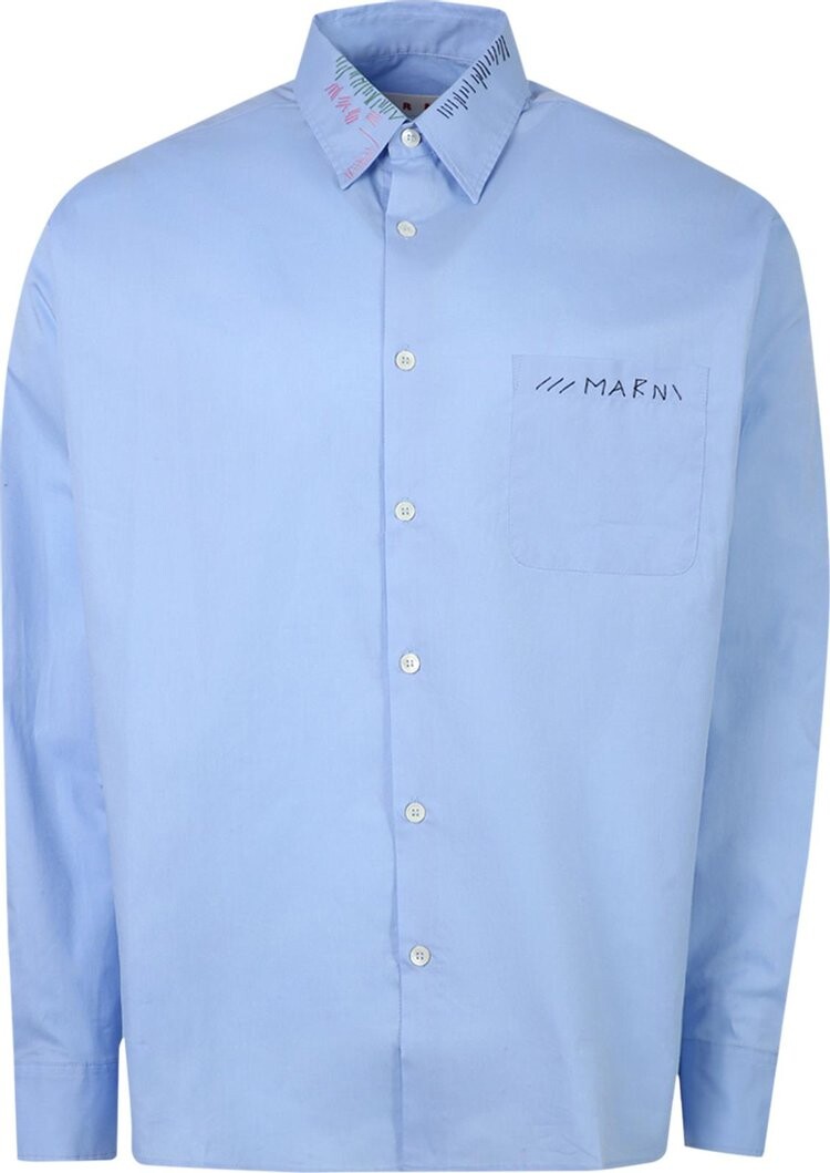 

Рубашка Marni Long-Sleeve Shirt 'Iris Blue', синий