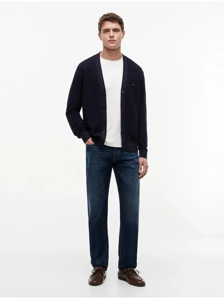 Кардиган из хлопка Structured TOMMY HILFIGER, Navy — фото 2
