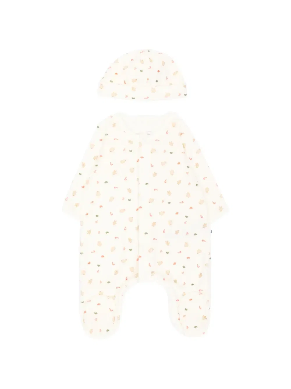 Комплект пижамы с графическим принтом Petit Bateau, бежевый