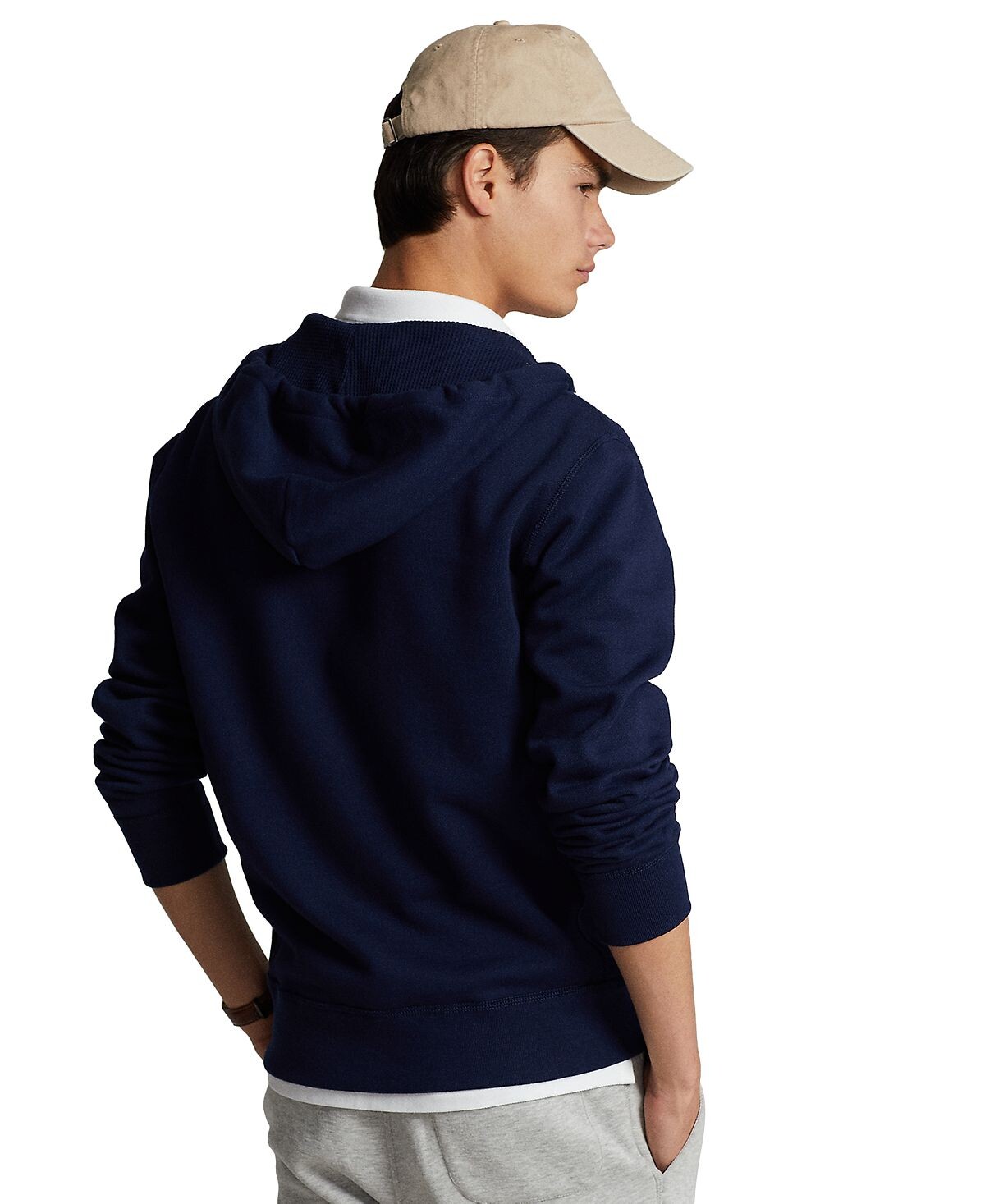 Фирменная мужская флисовая толстовка с капюшоном Polo Ralph Lauren, мульти — фото 3