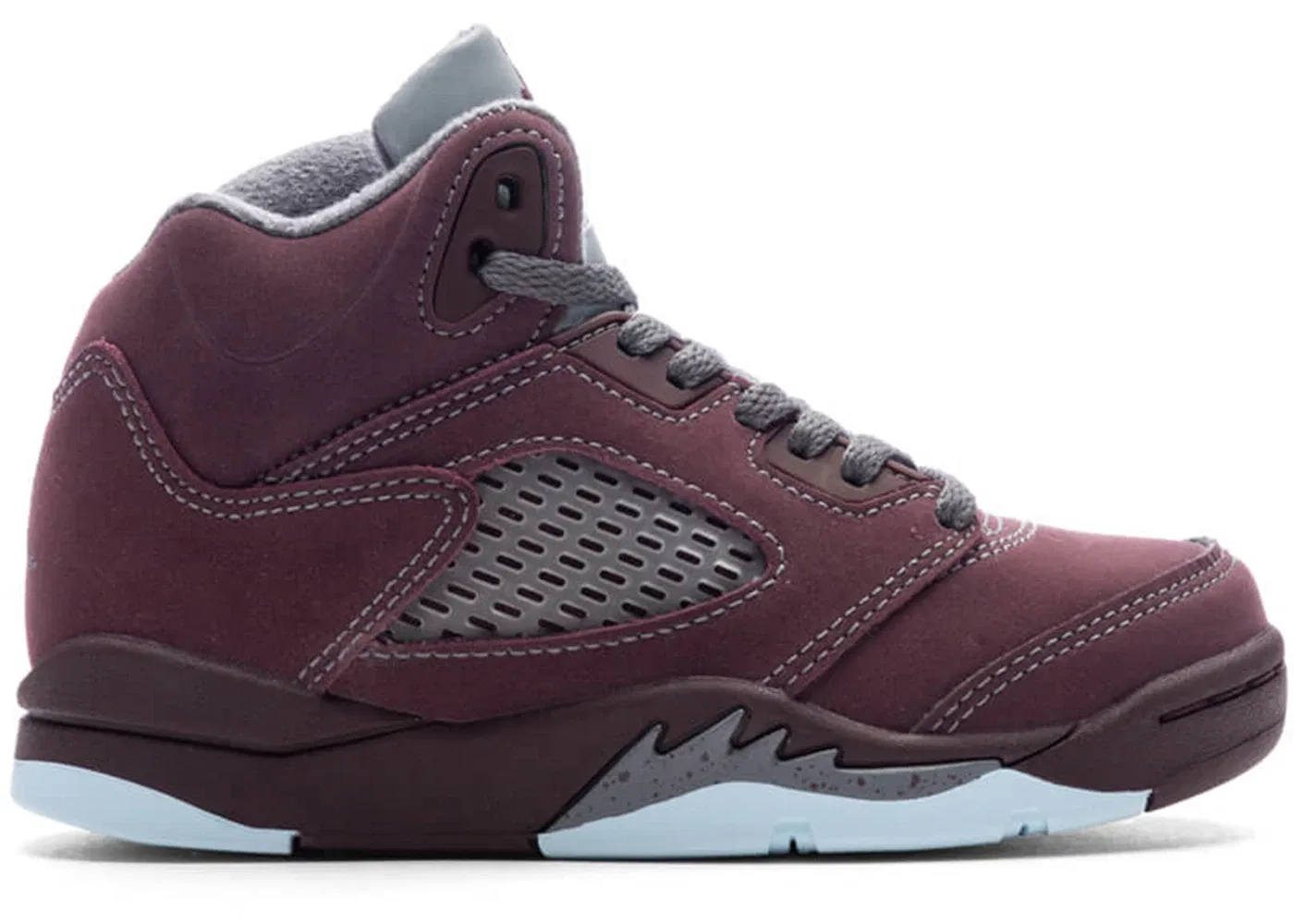 Детские кроссовки с ретро-дизайном Jordan 5 Retro Jordan, Deep Burgundy/Light Graphite/Metallic Silver