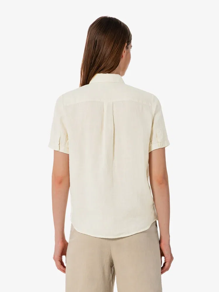 Рубашка LACOSTE New Regular, Льняная, Ivory — фото 3