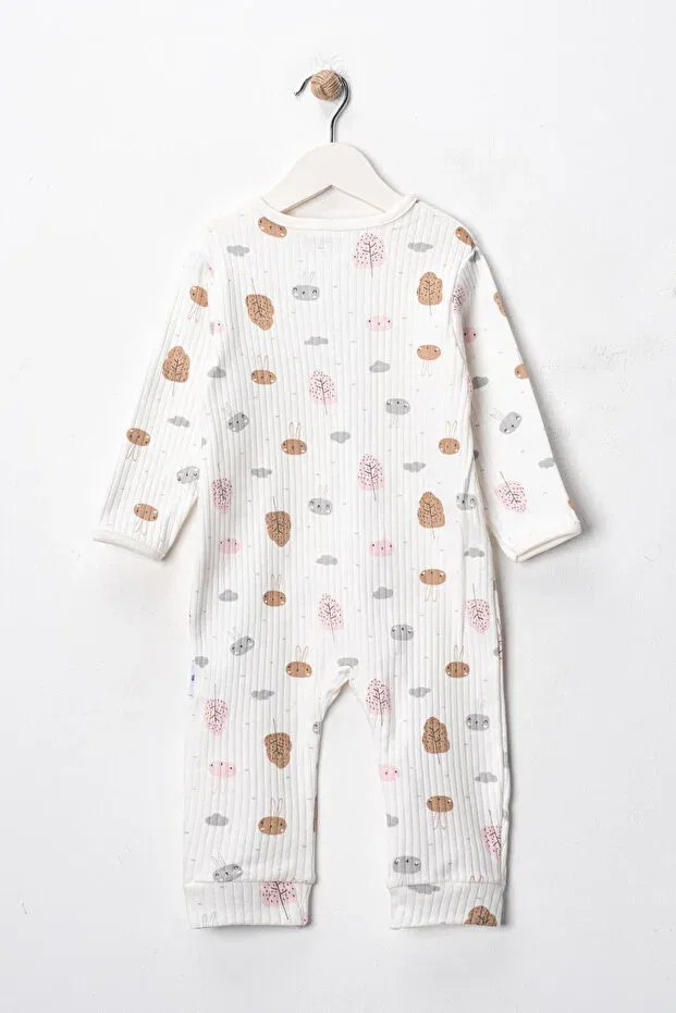 Детское боди-комбинезон с принтом Enia Baby, Ecru — фото 3
