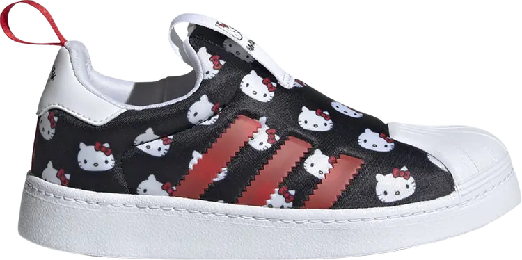 

Кроссовки Adidas Hello Kitty x Superstar 360 J 'Allover Print', черный