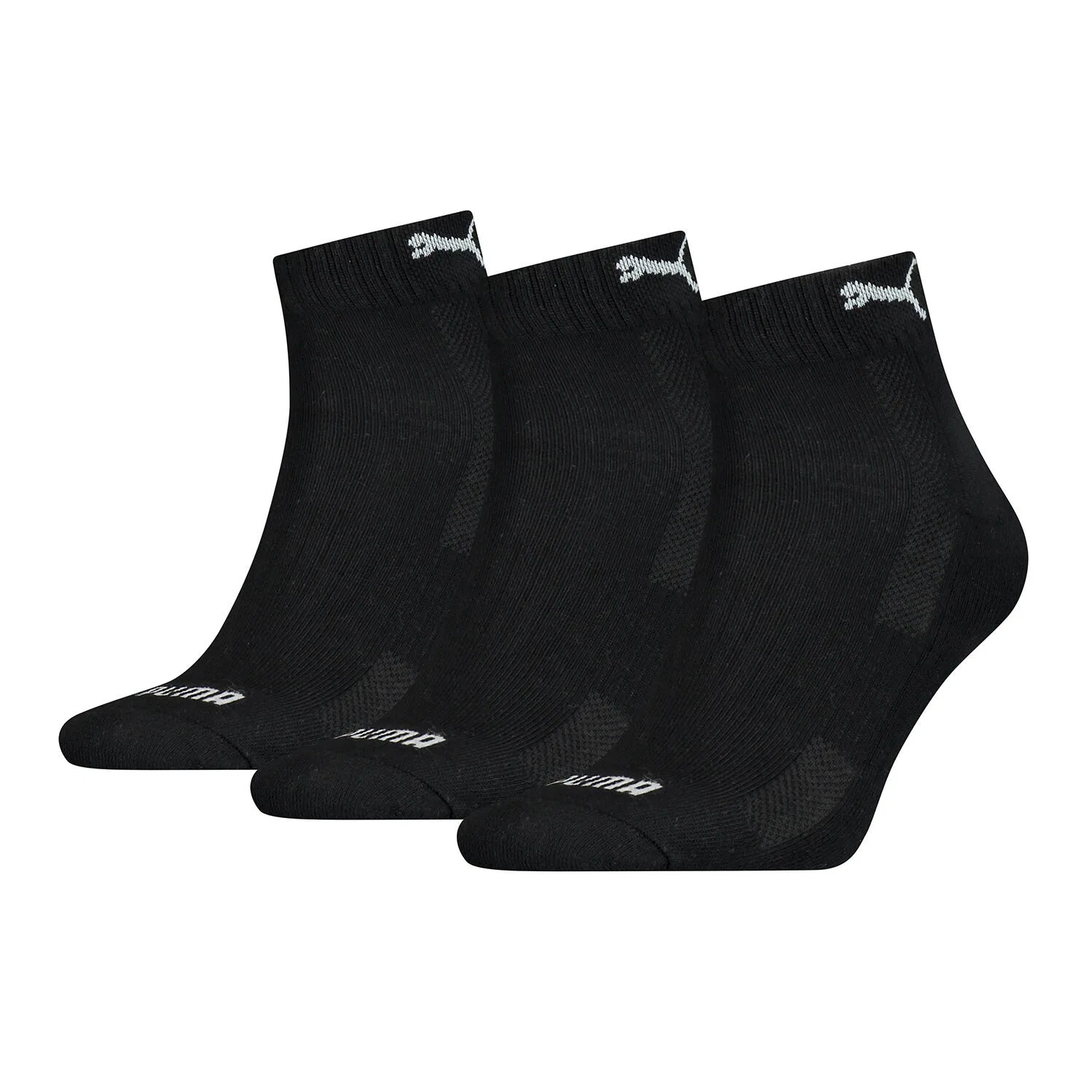 Детские носки с махровой стелькой Stretch-Cushioned Quarter 3P Puma, Schwarz