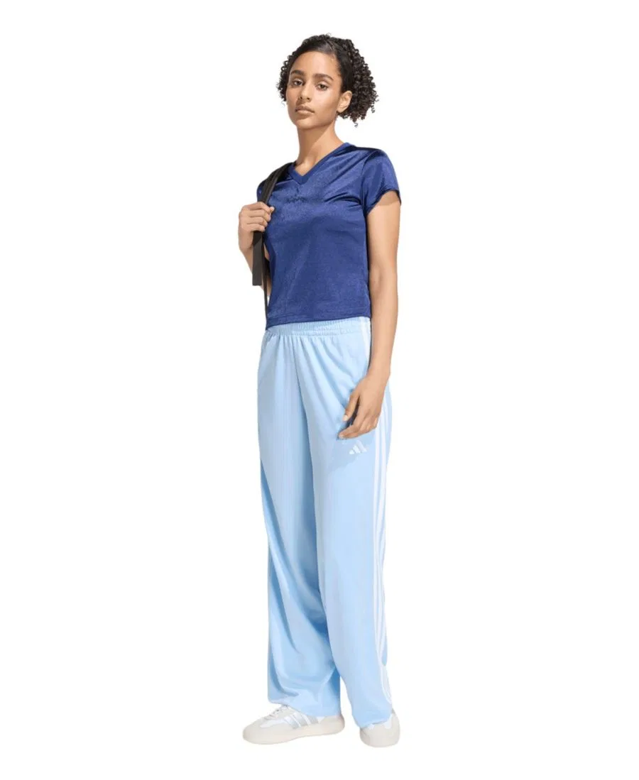 Женские широкие штаны с утяжкой adidas, Glow Blue — фото 2
