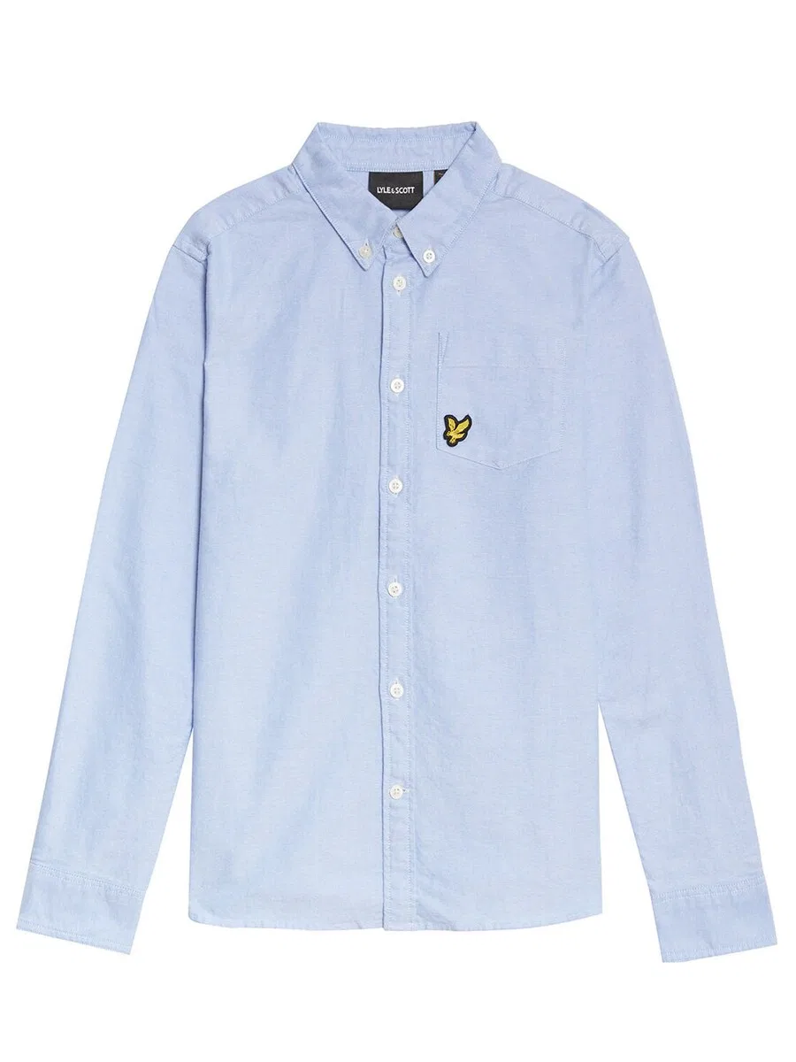 Рубашка на пуговицах Lyle & Scott прямого кроя, светло-голубой