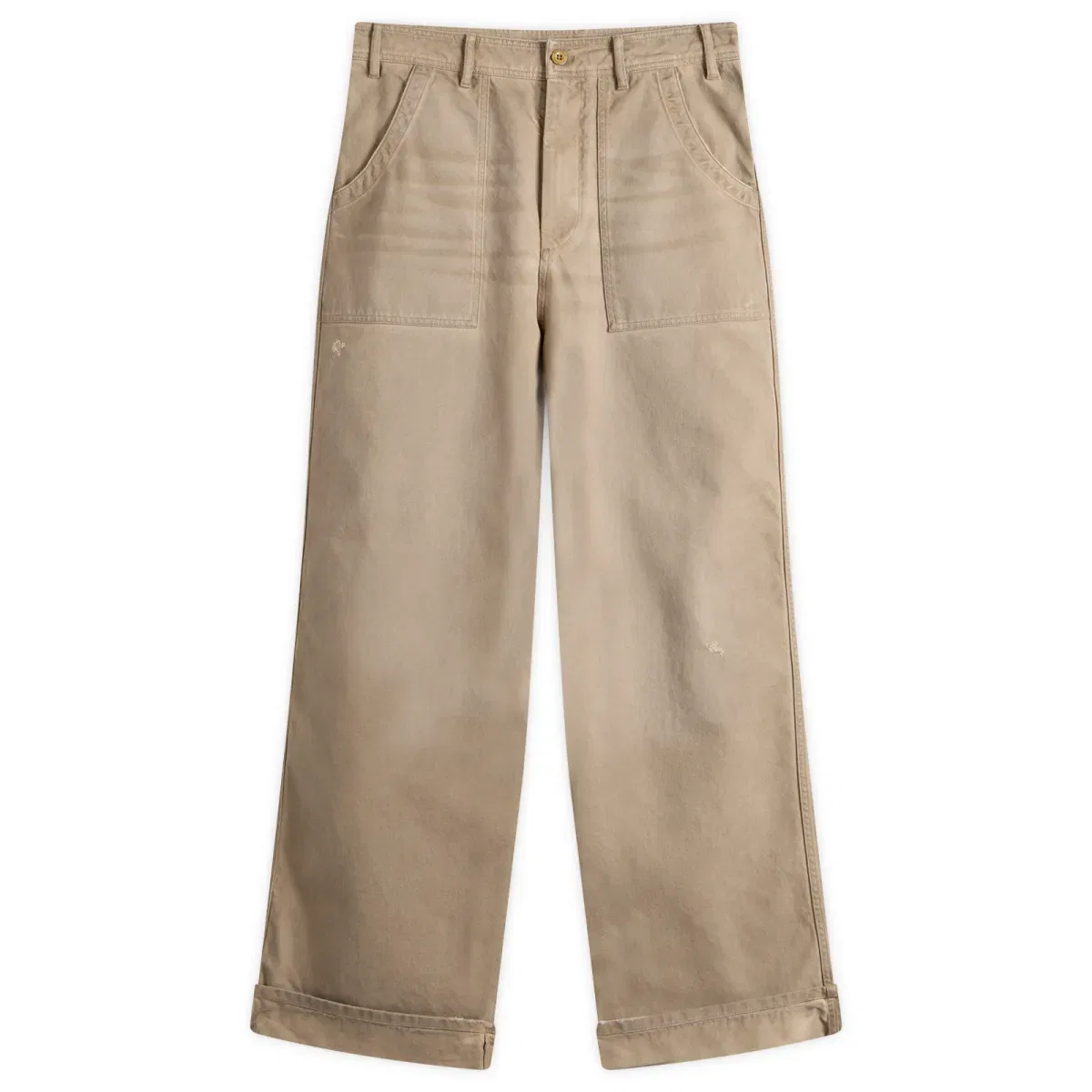 Брюки из хлопкового твила Plinty Acne Studios, Camel Beige