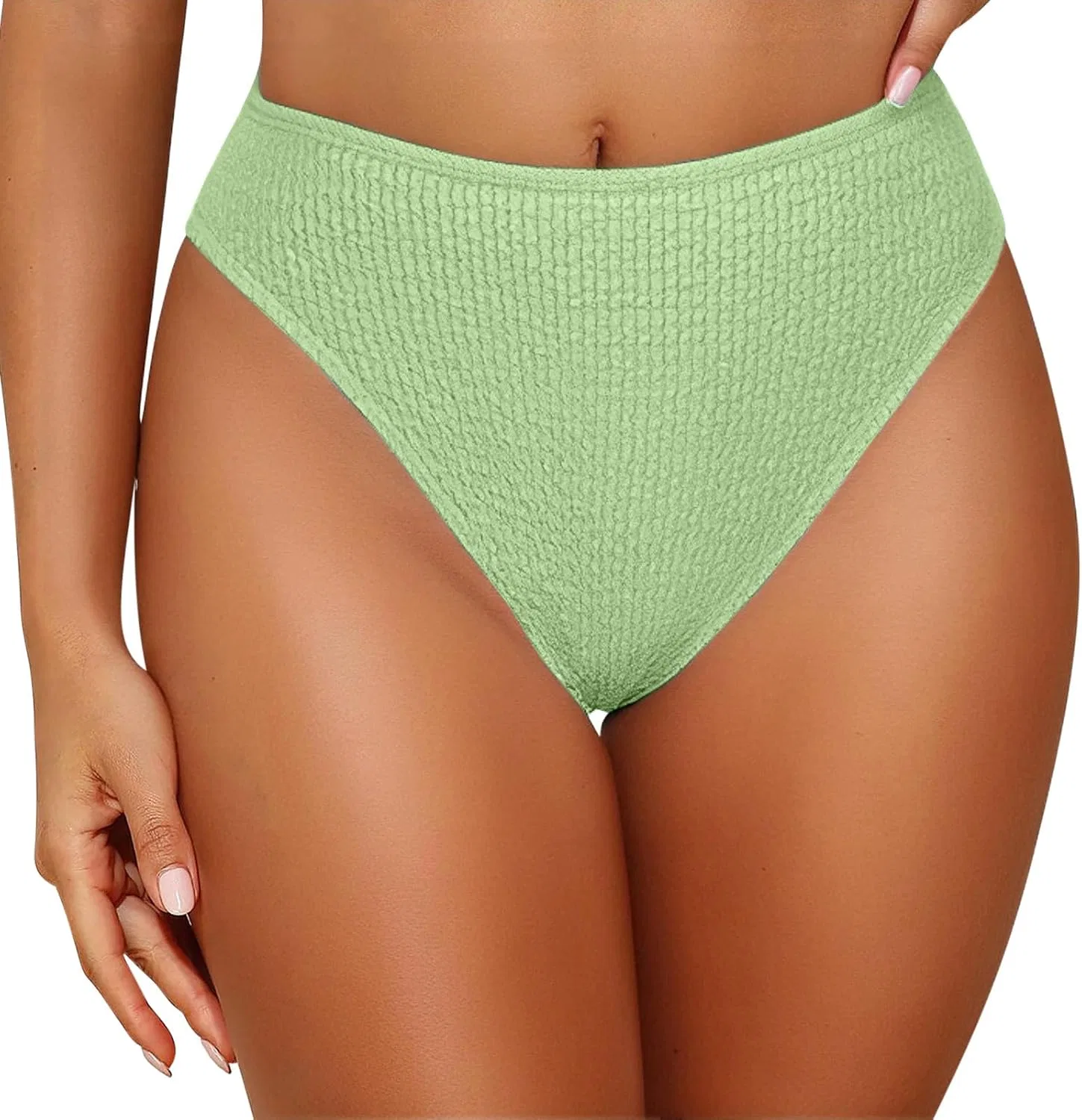 Женские бикини-шорты с защипами Generic, Mint Green