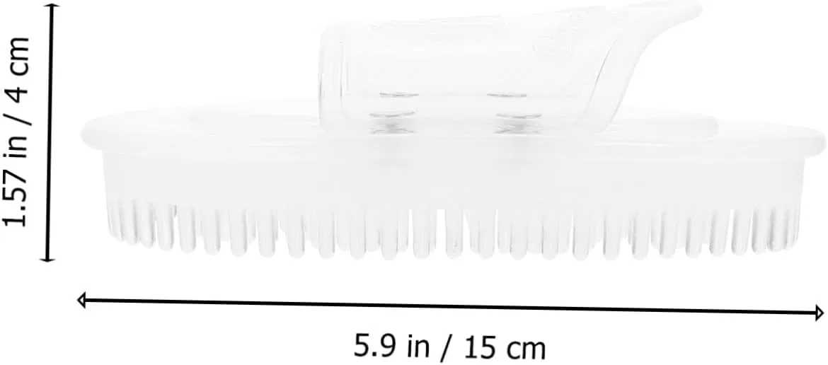 Массажная щетка для тела из TPU, Mipcase, белый, 15x10.5x4 см — фото 2