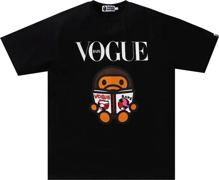 

Футболка BAPE x VOGUE Baby Milo Tee 'Black', черный