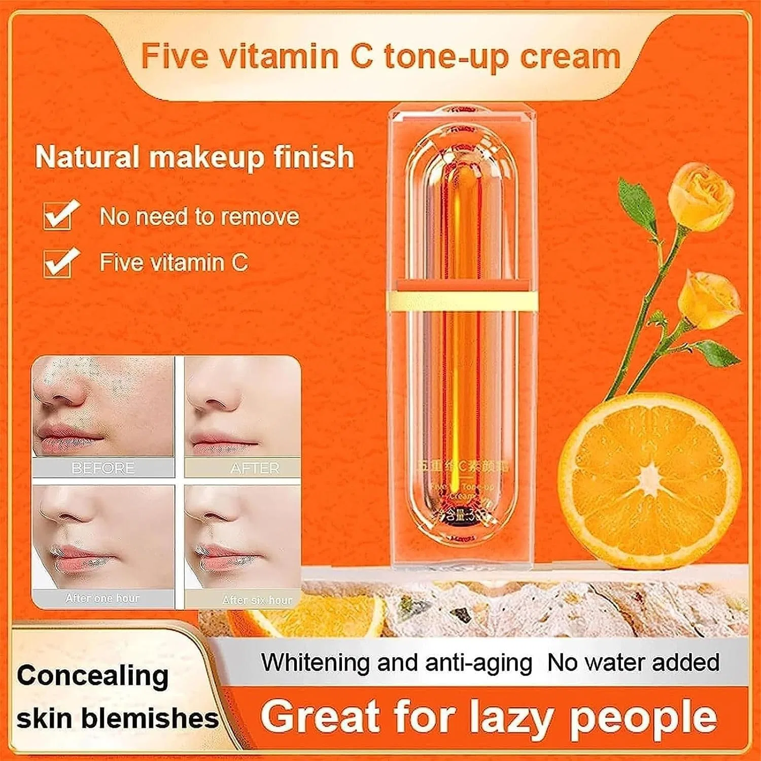 BB крем Five Vitamin C Tone-Up Cream, Wbietu, 30 г, 1 piece — фото 2
