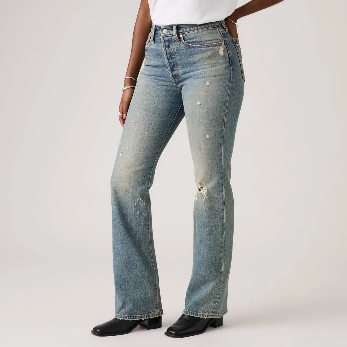 Женские джинсы-клеш Wedgie Levi's, Bite Back Wb - Medium Wash — фото 2