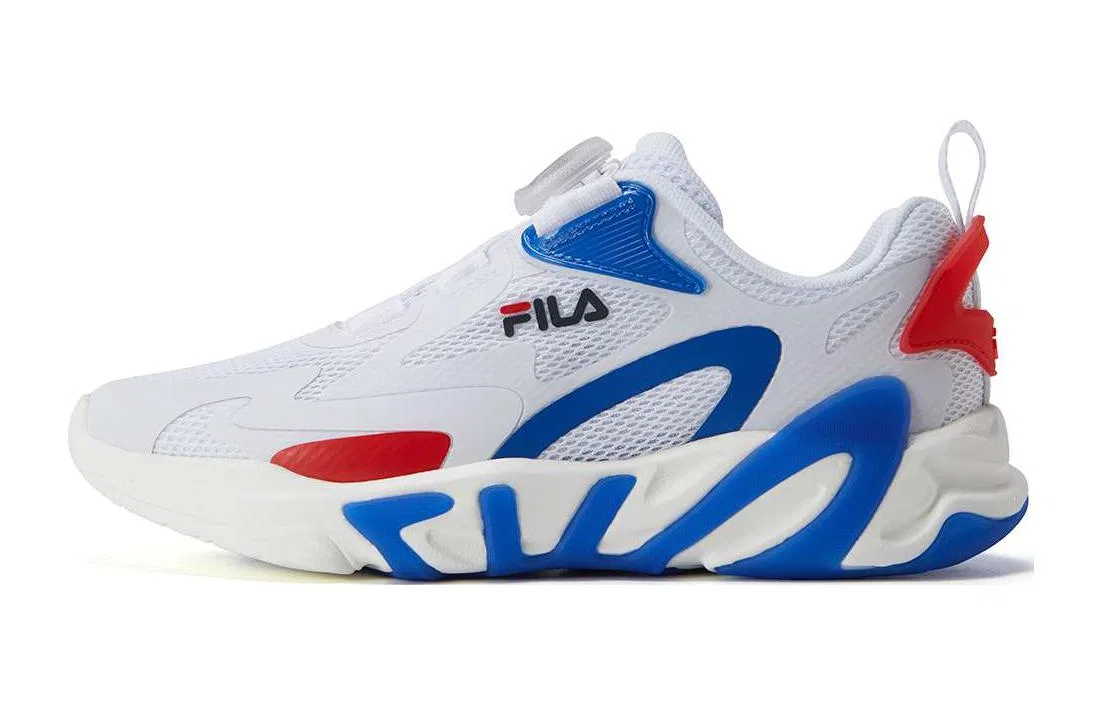 Детские кроссовки для бега с защитой пальцев Slip Resistant, FILA KIDS, White Blue